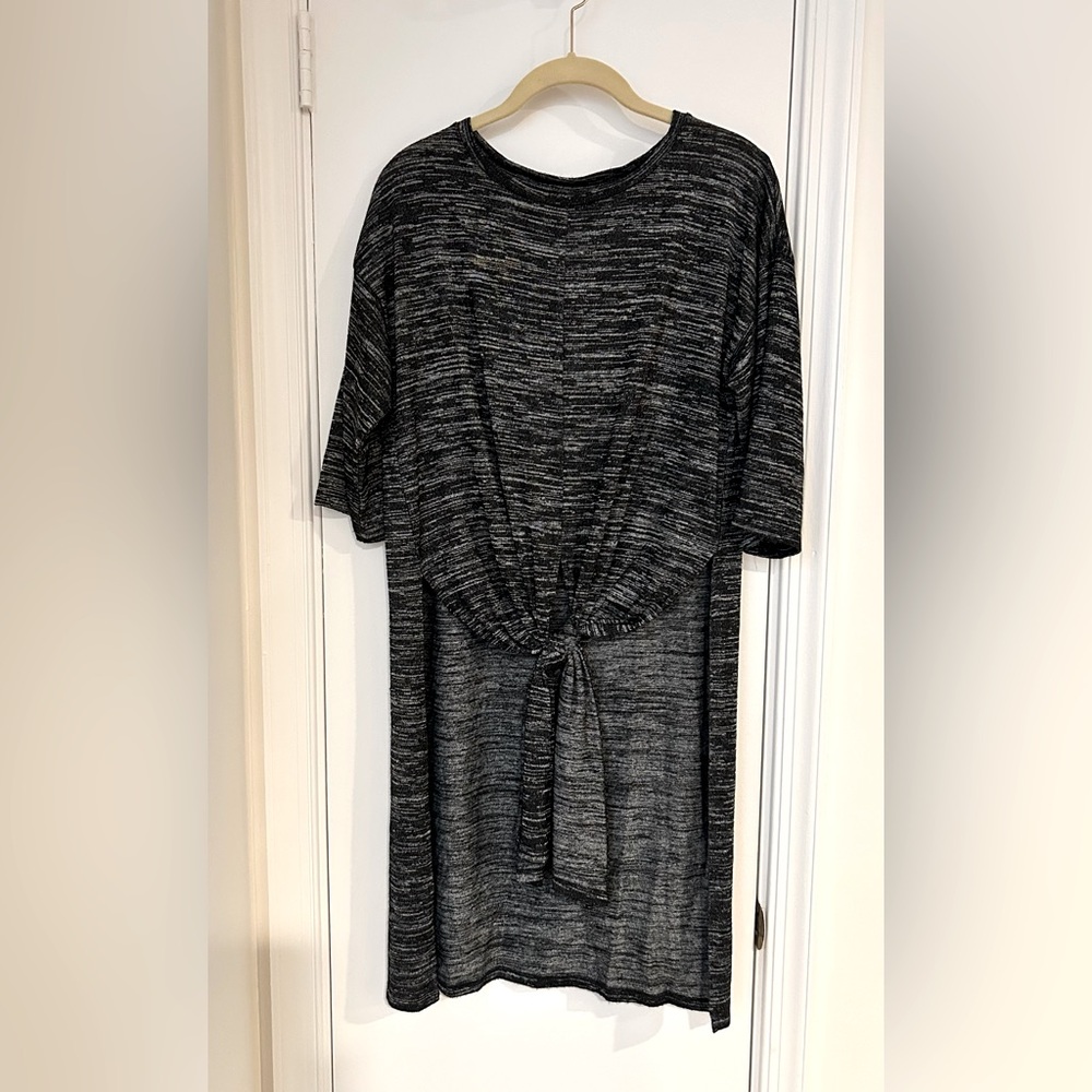 Kensie knit front tie tunic top sz S